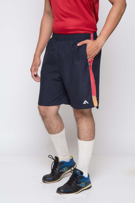 

Acetone Solid Men's Dark Blue, Red Running Shorts, Navy;red