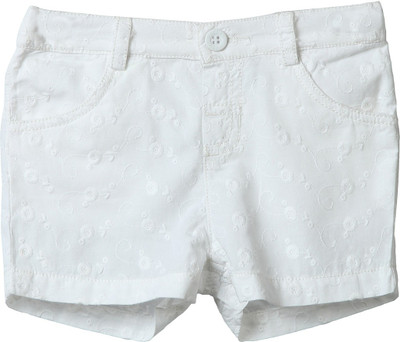 

Beebay Short For Girls Cotton Linen Blend, Cotton Nylon Blend, Cotton Linen Blend(White)