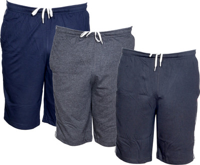 Tullis Solid Men Blue, Grey Bermuda Shorts