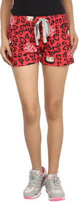 

Kotty Printed Women' Red, Black Night Shorts, Black;red