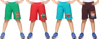 

Dongli Short For Boys Printed Cotton Linen Blend, Cotton Nylon Blend, Cotton Linen Blend(Red, Combo color