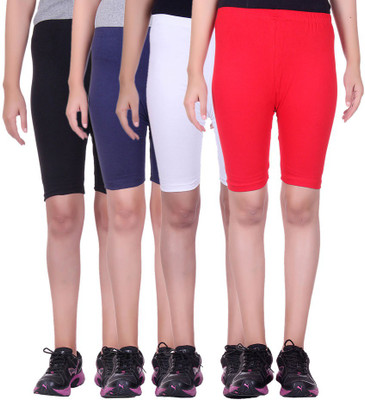 

Alisha Solid Women's Multicolor Cycling Shorts, Black;navy;red;white