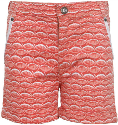 

Bells and Whistles Short For Girls Printed Cotton Linen Blend, Cotton Nylon Blend, Cotton Linen Blend(Orange