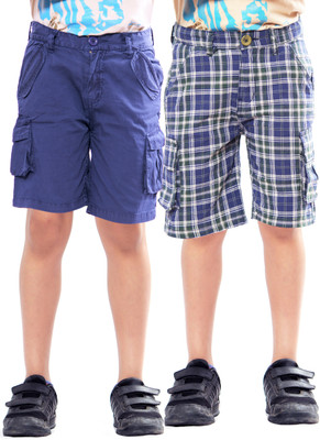 

Uber Urban Short For Boys Cotton Linen Blend, Cotton Nylon Blend, Cotton Linen Blend(Blue, Pack of 2, Blue & blue