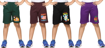 

Dongli Short For Boys Cotton Linen Blend, Cotton Nylon Blend, Cotton Linen Blend(Dark Green, Pack of 4, Combo color