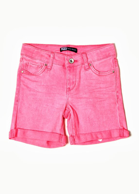 Levi's Short For Girls Cotton Linen Blend, Cotton Nylon Blend, Cotton Linen Blend(Green, Pack of 1)