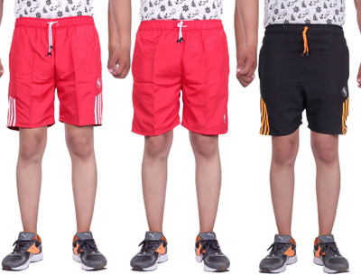 

Belmarsh Striped Men's Multicolor Sports Shorts, Black;red