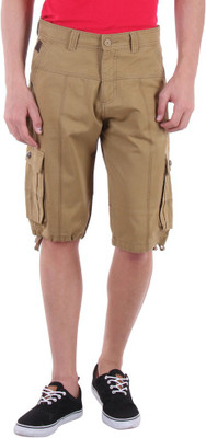 

Sports 52 Wear Solid Men's Brown Cargo Shorts, Khakhi.
