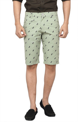 

Clickroo Printed Men's Light Green Chino Shorts