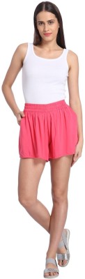 

Vero Moda Solid Women's Pink Hotpants, Rouge red