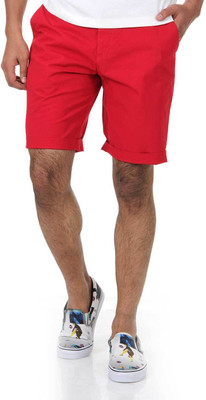 

Shapes Solid Men's Red Chino Shorts
