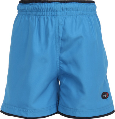 

Berge Short For Boys Solid Polyster Cotton Blend(Blue, Neon blue