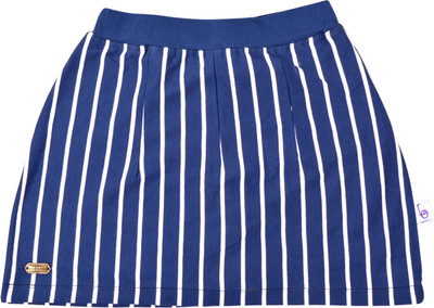 Lil Orchids Short For Girls Striped Cotton Linen Blend, Nylon Blend, Cotton Linen Blend(Dark Blue) at flipkart