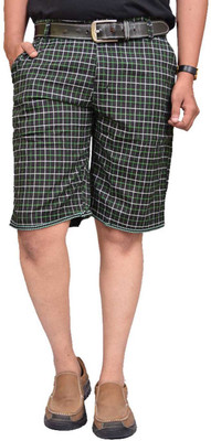 

British Terminal Checkered Men's Green Bermuda Shorts