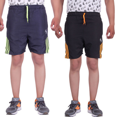 

Belmarsh Solid Men's Multicolor Sports Shorts, Black;navy