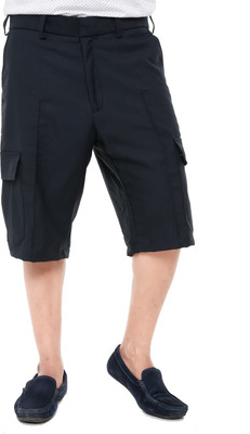 Price History of Old Khaki Solid Men Black Bermuda Shorts from