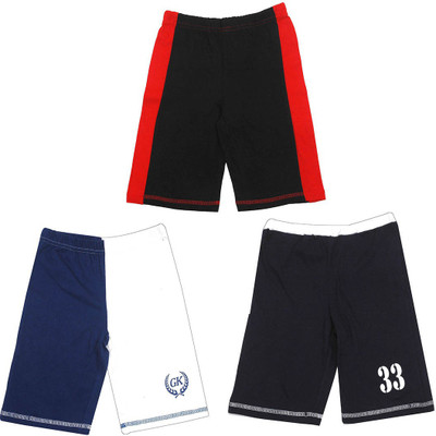 

Gkidz Short For Boys Cotton(Multicolor, Pack of 3, Black