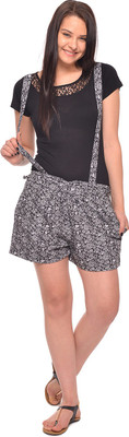 

Vvoguish Printed Women's Black Basic Shorts