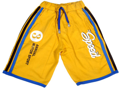 

Hey Baby Short For Boys Cotton Lycra Blend(Yellow, Pack of 1