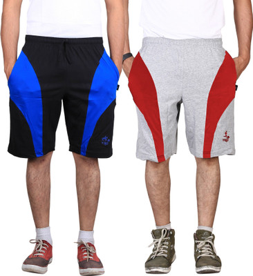 Vego Self Design Men Multicolor Night Shorts