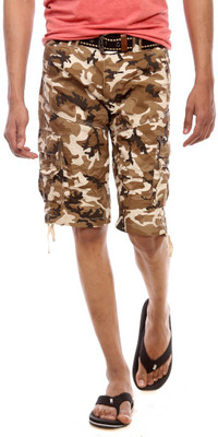

Sports 52 Wear Printed Men's Multicolor Cargo Shorts, Cream