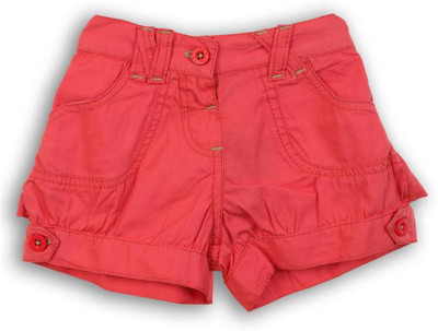 

Lilliput Short For Girls Solid Cotton Linen Blend, Cotton Nylon Blend, Cotton Linen Blend(Red, Red light