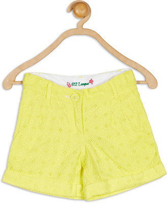 

612 League Short For Girls Solid Cotton(Yellow
