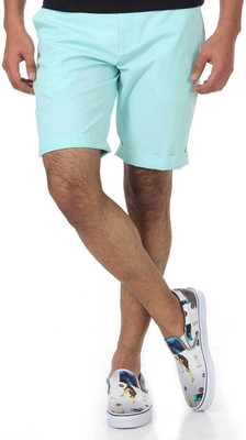 

Shapes Solid Men's Light Green Chino Shorts, Lt.green