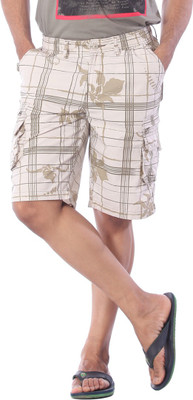 

Born Free Printed Men's Multicolor Bermuda Shorts, Off white