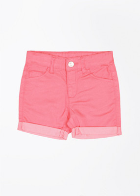 

United Colors of Benetton Short For Girls Casual Solid Cotton Polyester Blend(Pink, Pack of 1, 1aj