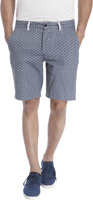 

Jack & Jones Polka Print Men's Light Blue Basic Shorts, India ink