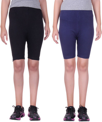 

Alisha Solid Women's Multicolor Cycling Shorts, Black;navy