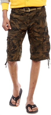 

Sports 52 Wear Printed Men's Multicolor Cargo Shorts, D.green