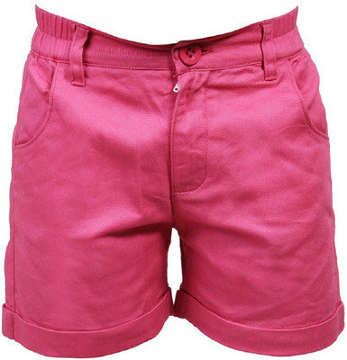 

Trmpi Short For Girls Solid Cotton Linen Blend, Cotton Nylon Blend, Cotton Linen Blend(Pink