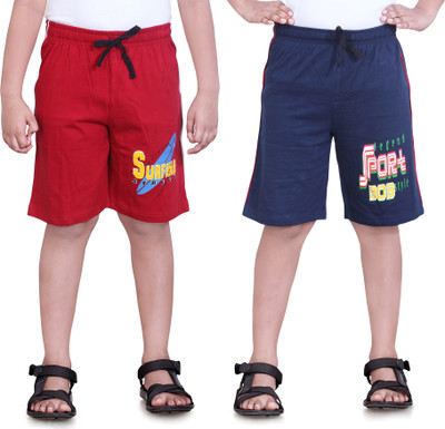 

Dongli Short For Boys Cotton Linen Blend, Cotton Nylon Blend, Cotton Linen Blend(Red, Pack of 2, Red & dark blue