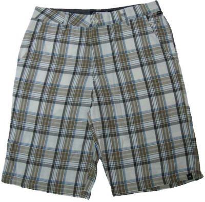 

Acetone Checkered Men's White Chino Shorts, Black;white