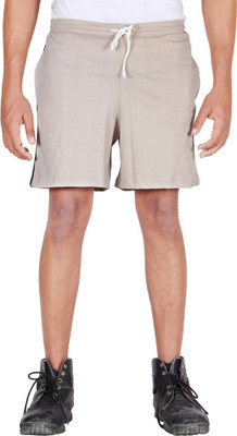 

Frang Solid Men's Beige Bermuda Shorts