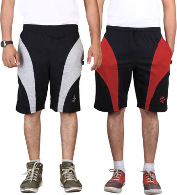 Vego Self Design Men Black Basic Shorts