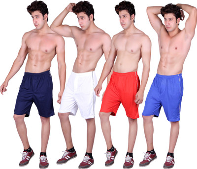 

Gag Wear Solid Men's White, Red, Dark Blue, Blue Sports Shorts, Blue;dark blue;red;white