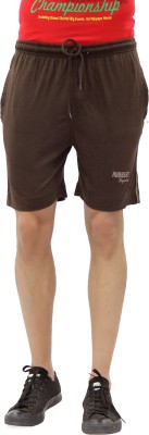 Humbert Solid Men Brown Basic Shorts