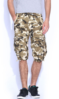 

Sports 52 Wear Printed Men's Beige Cargo Shorts, Cream