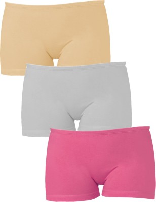Softrose Solid Women Pink, Grey, Beige Sports Shorts