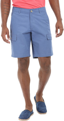 Buy Zobello Solid Men s Blue Cargo Shorts on Flipkart PaisaWapas
