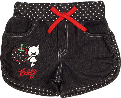 

Hunny Bunny Short For Girls Cotton Linen Blend, Cotton Nylon Blend, Cotton Linen Blend(Black, Pack of 1