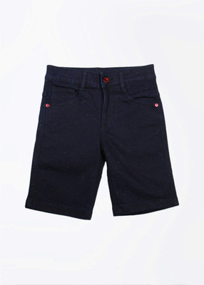 

United Colors of Benetton Short For Boys Solid Cotton Polyester Blend(Blue, 901
