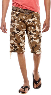 

Sports 52 Wear Printed Men's Multicolor Cargo Shorts, Cream