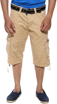 

Sports 52 Wear Solid Men's Beige Cargo Shorts