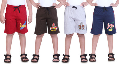 

Dongli Short For Boys Cotton Linen Blend, Cotton Nylon Blend, Cotton Linen Blend(Multicolor, Pack of 4, Red & brown & grey & dark blue