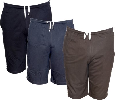 Tullis Solid Men Blue, Brown, Black Bermuda Shorts