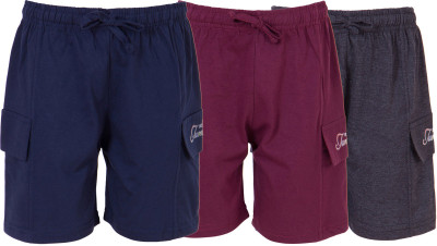 

Ultrafit Short For Boys Self Design Cotton Linen Blend, Cotton Nylon Blend, Cotton Linen Blend(Multicolor), Nevy & wine & dgrey